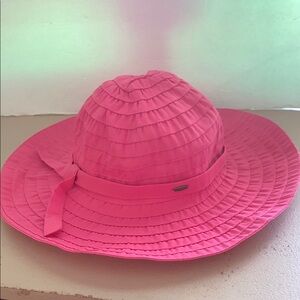 Scala Pink Wide Brim Sun Hat